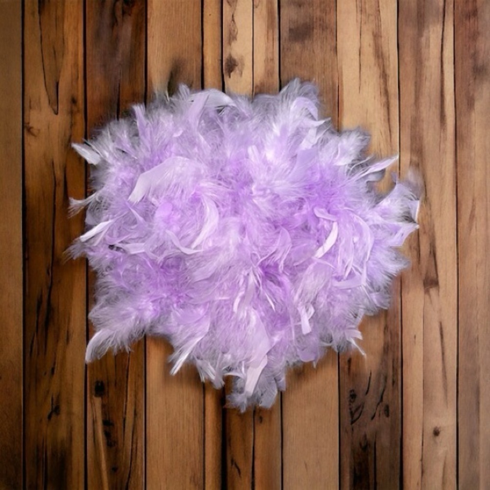 Turkey Feather Boa 2 Yards Purple Lavendar